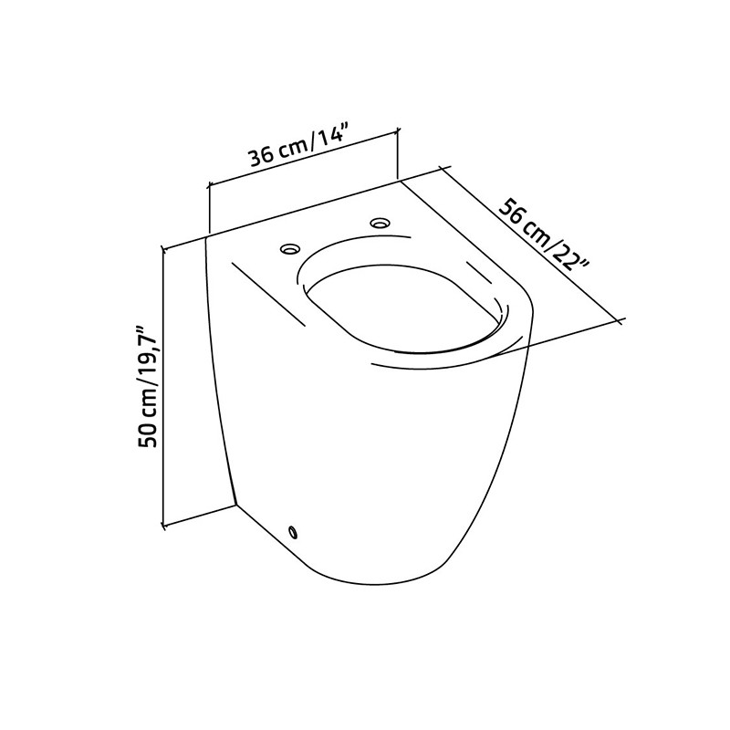 Floor Standing Ceramic Toilet  - Profilo Smart 