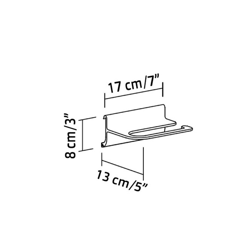 Toilet Paper Holder For Horizontal Track  - Profilo Smart 