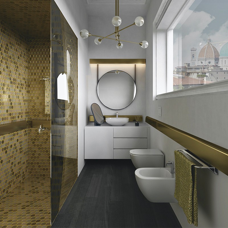 Wall Mounted Ceramic Toilet, length 70 cm Profilo Smart