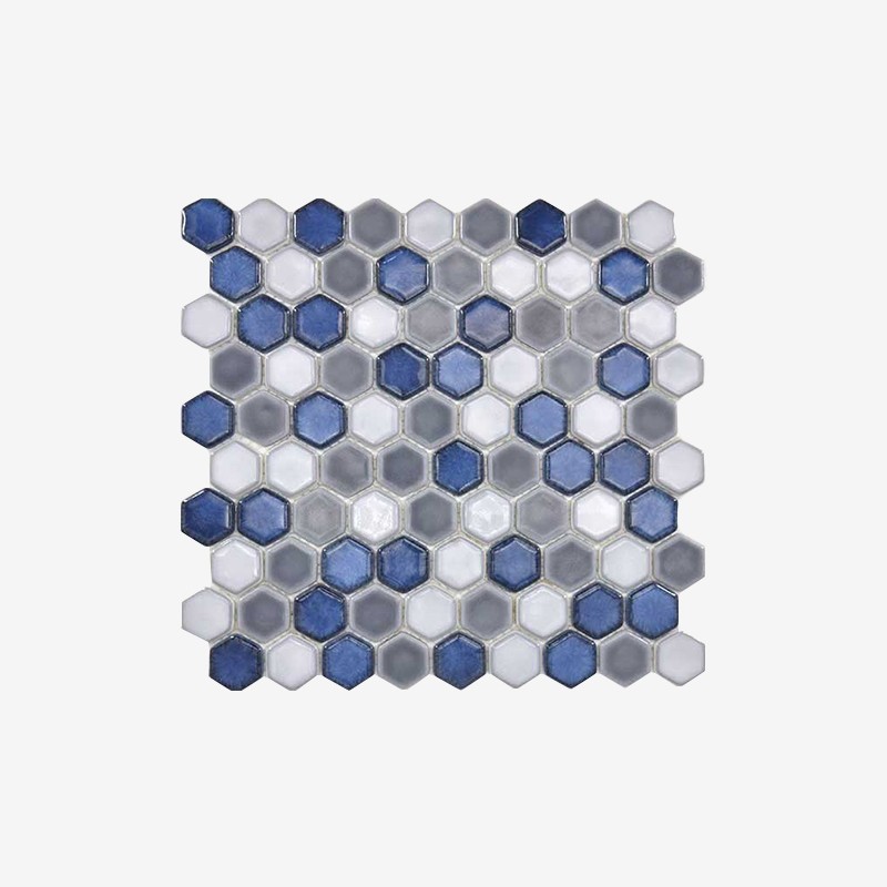 Hexagon Enameled Glass With Crystal Glaze Arvex