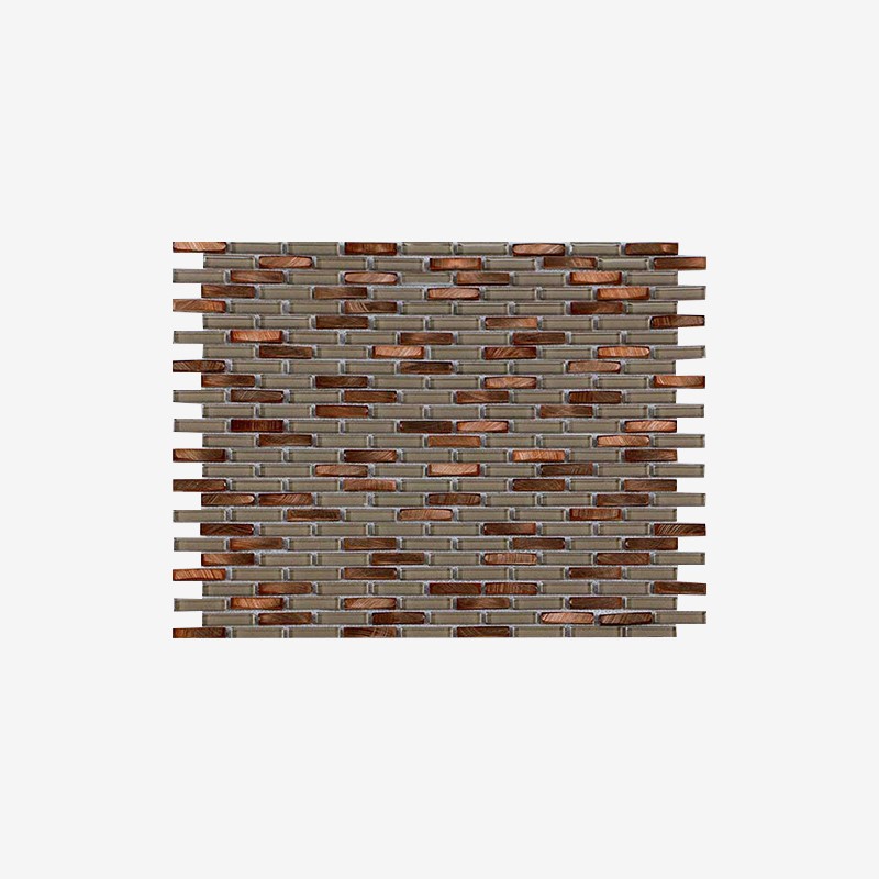 Aluminum And Glass Mini Bricks Mosaic Arvex