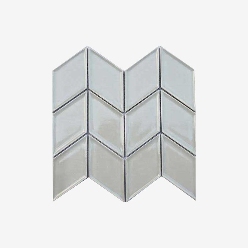 Chevron Mounted Rhomboid Porcelain Mosaic Arvex