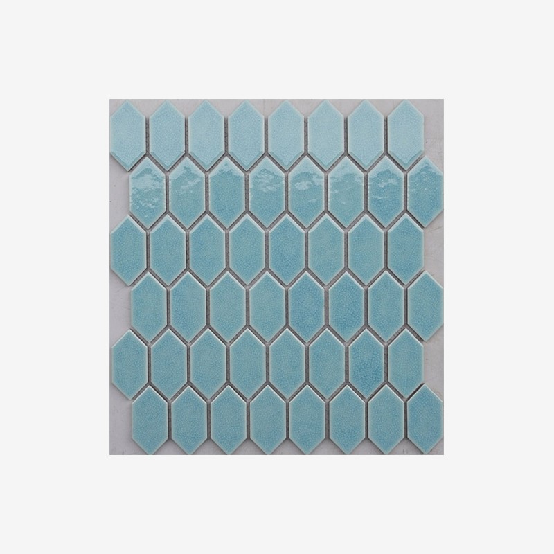 Picket Porcelain Mosaic With Crackled Glaze Effect Arvex