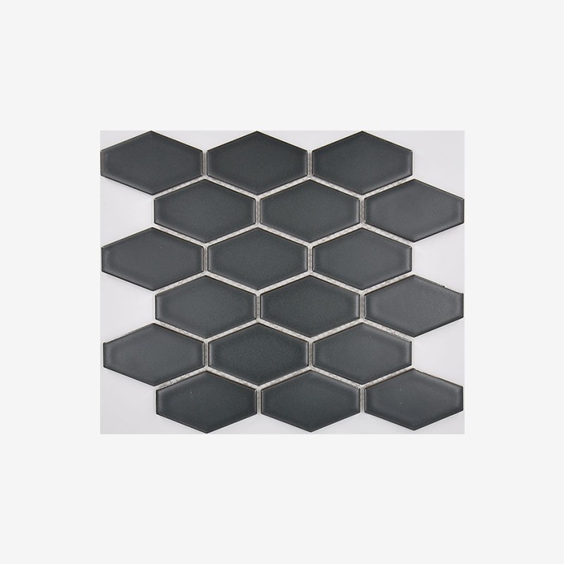 Elongated Hexagon Glazed Porcelain Mosaic Arvex