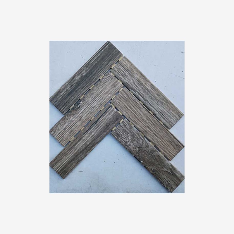 Wood Look Porcelain Tiles Herringbone Mounting Arvex