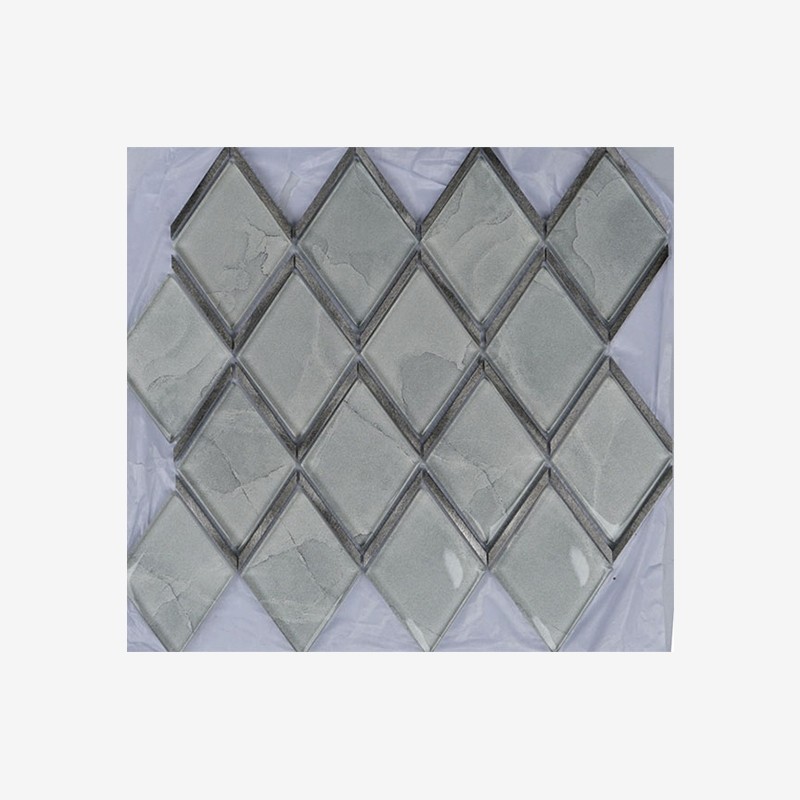 Digital Printed Glass Rhomboids With Aluminum Frame Arvex