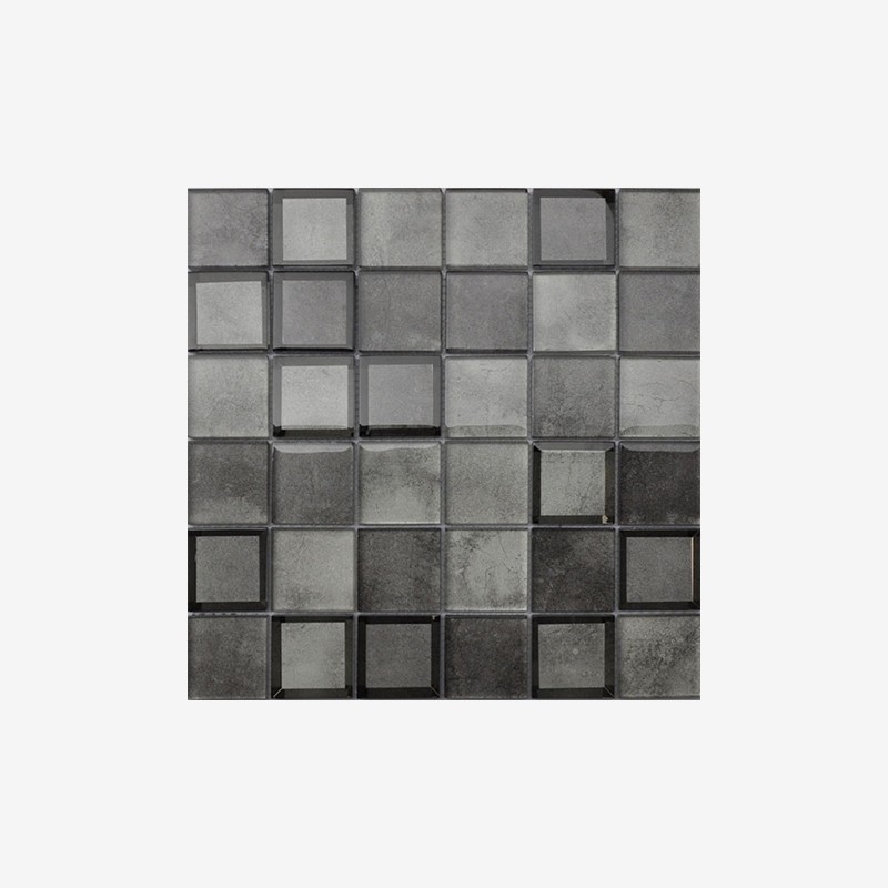 Digital Printed Squares Mosaic With Beveled Edges Arvex
