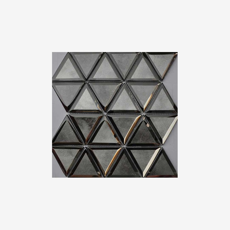 Digital Printed Triangles Mosaic With Beveled Edges Arvex