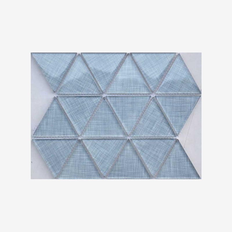 Fabric Look Digital Printed Glass Triangle Mosaic Arvex