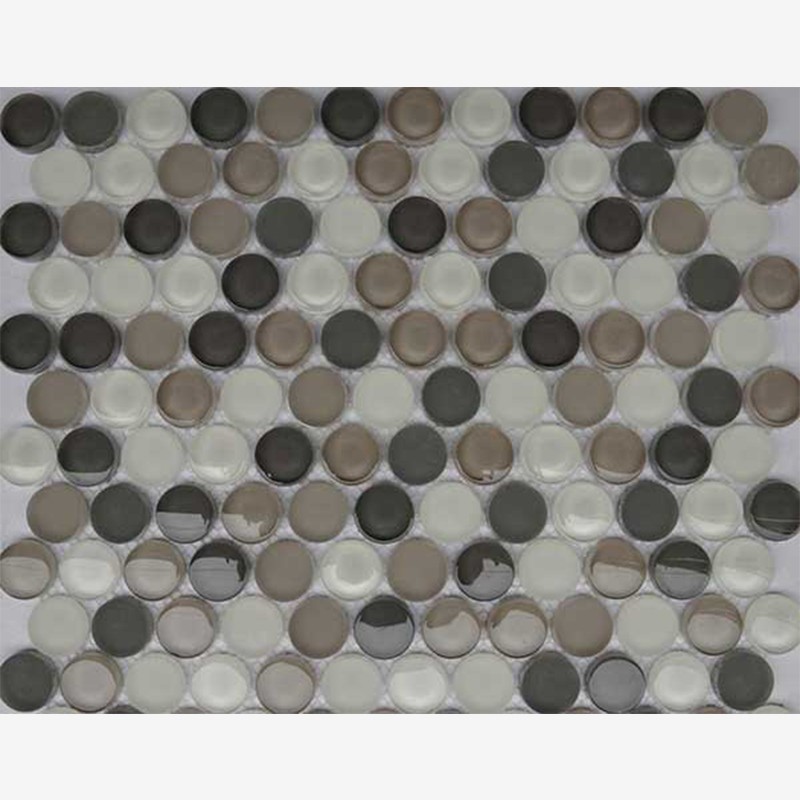 High Temperature Glass Penny Round Mosaic  - Arvex 
