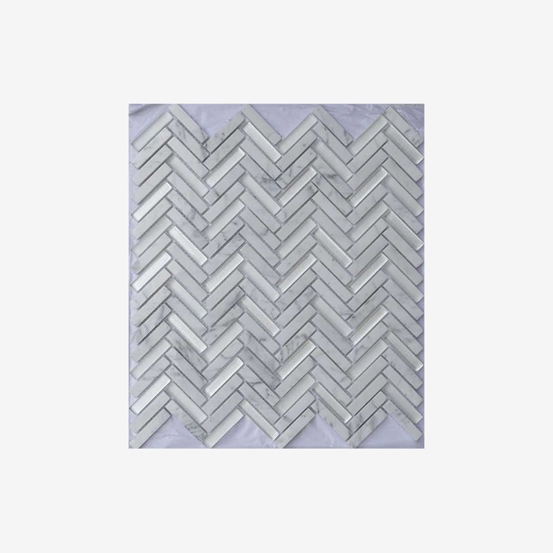 Glass And Stone Sticks Mosaic Herringbone Mounting  - Arvex 