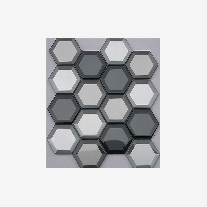 Beveled Glass Hexagon Mosaic  - Arvex 
