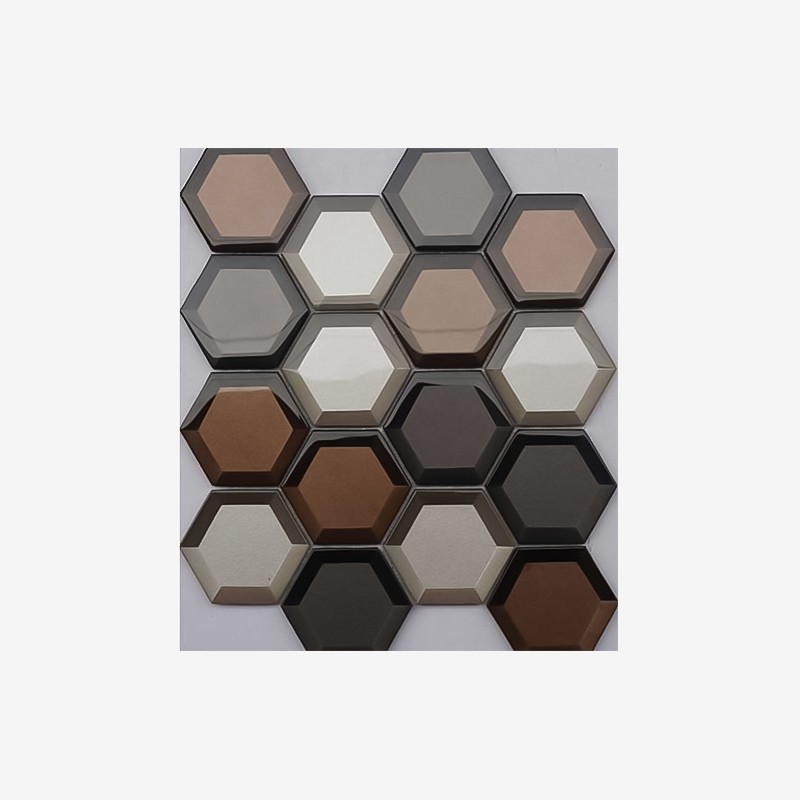 Beveled Glass Hexagon Mosaic  - Arvex 