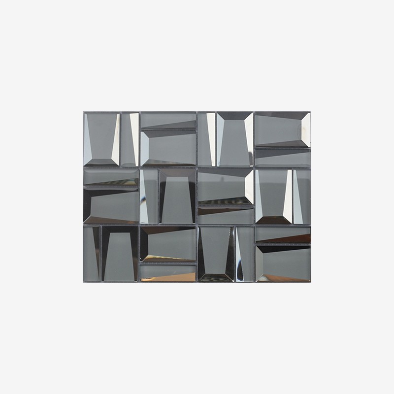 Beveled Mirror Frame Glass Squared Mosaic Arvex