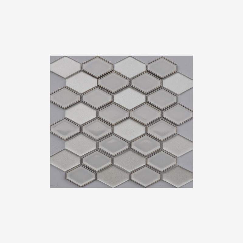 Glass And Porcelain Elongated Hexagon Mosaic Arvex