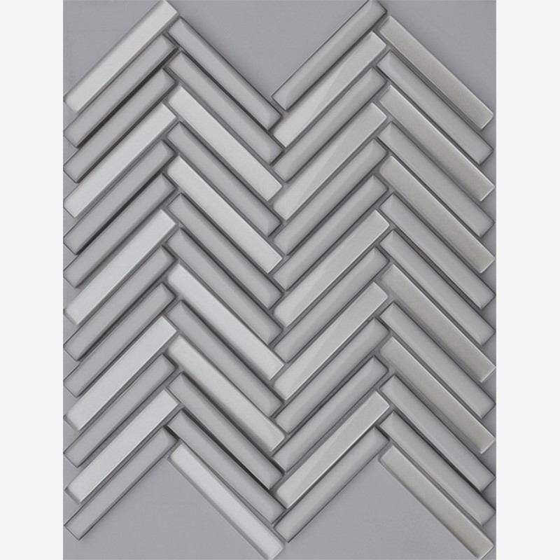 Glass And Porcelain Herringbone Mosaic Arvex