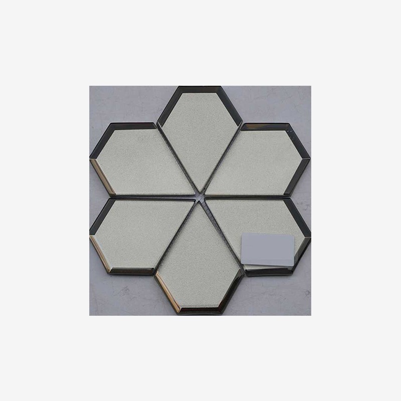 Glass Pentagon Mosaic With Mirror Frame Arvex