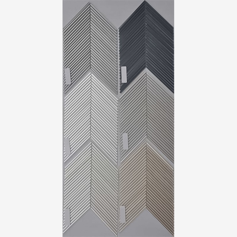 Metallic 4mm Thick Glass Sticks Herringbone Mounting Arvex