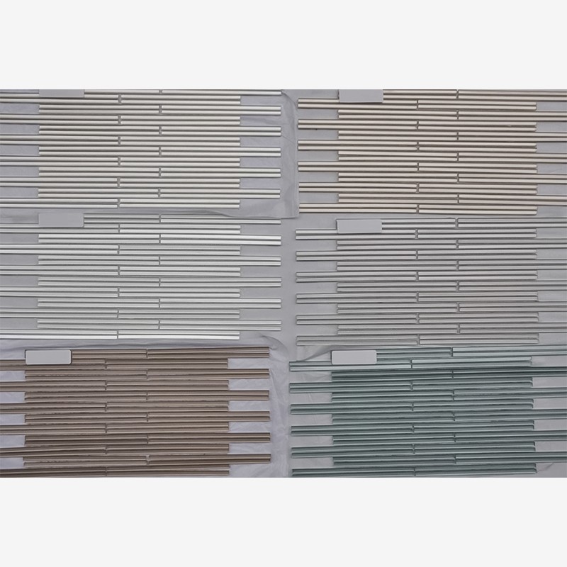 Metallic 4mm Thick Glass Sticks Stacked Mounting Arvex