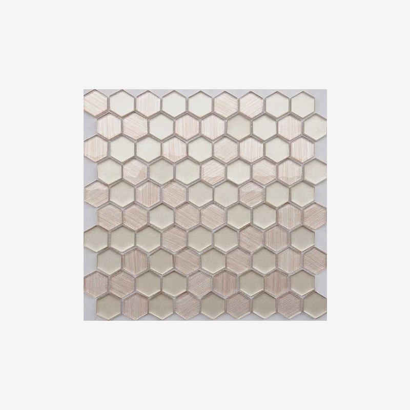 Metallic Glass Hexagon Mosaic Arvex