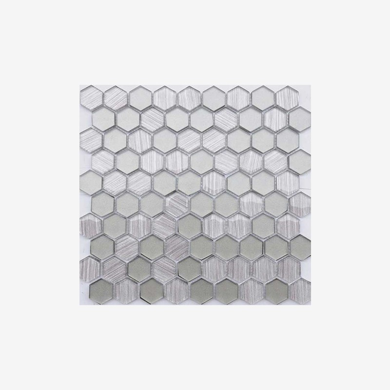 Metallic Glass Hexagon Mosaic  - Arvex 