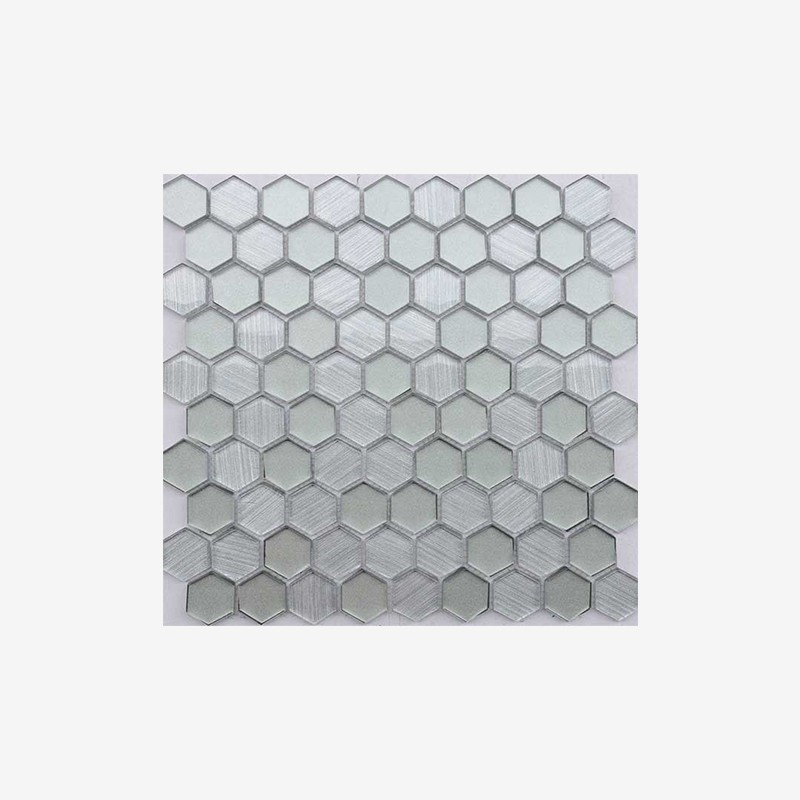 Metallic Glass Hexagon Mosaic  - Arvex 