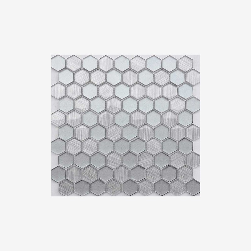 Metallic Glass Hexagon Mosaic  - Arvex 