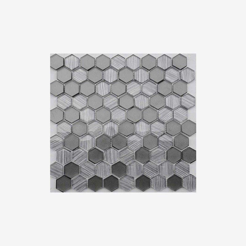 Metallic Glass Hexagon Mosaic  - Arvex 