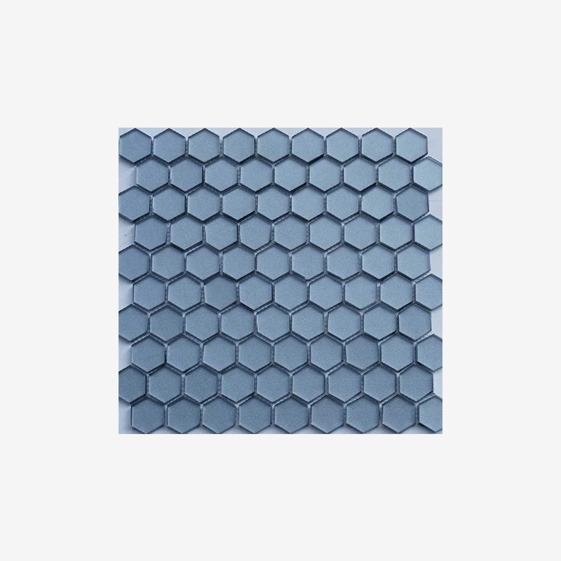 Metallic Glass Hexagon Mosaic With Soft Texture Arvex