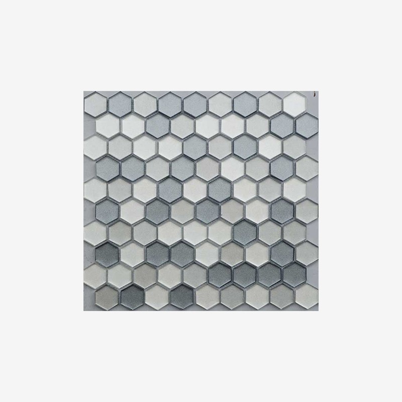 Metallic Glass Hexagon Mosaic With Soft Texture Arvex