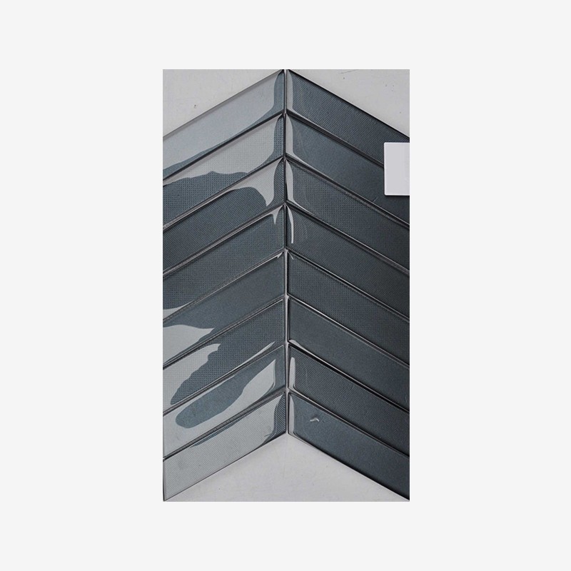 Metallic Glass Tiles Chevron Mounting Arvex
