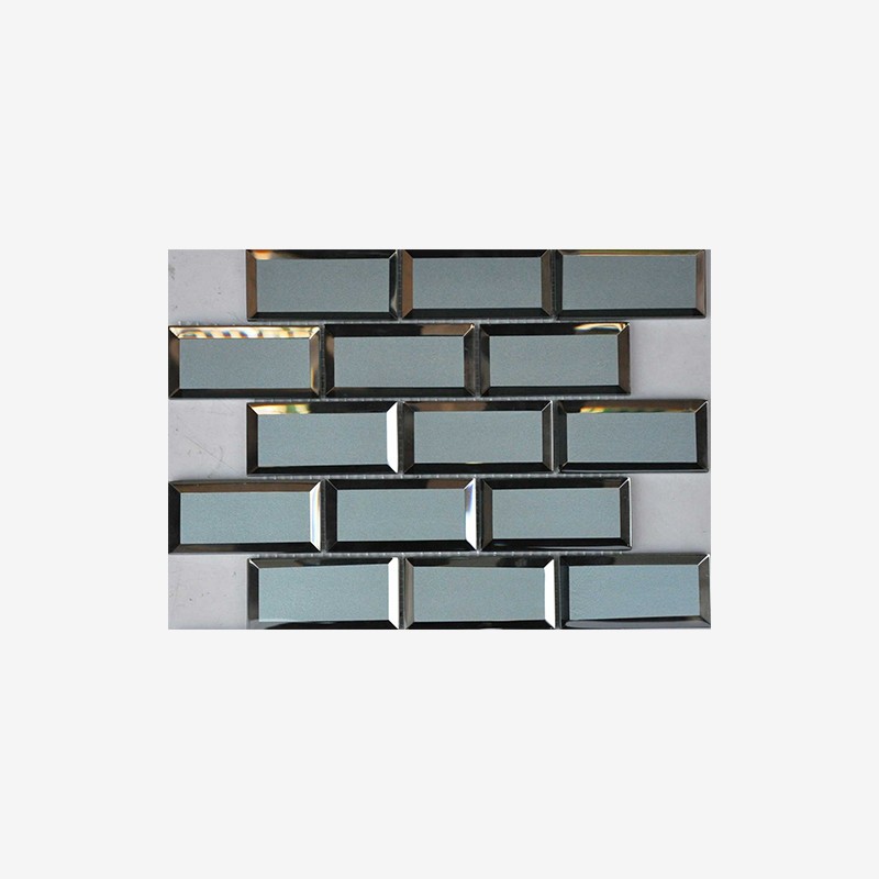 Stack Mounted Beveled Glass Brick Mosaic Arvex