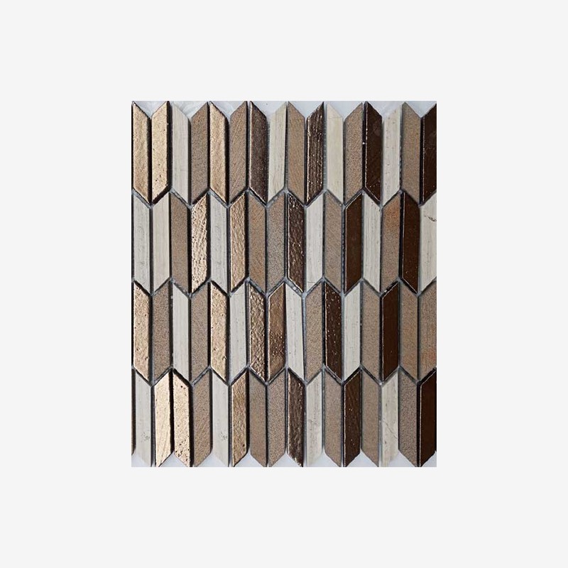Glazed Basalt And Marble Arrow Mosaic Arvex