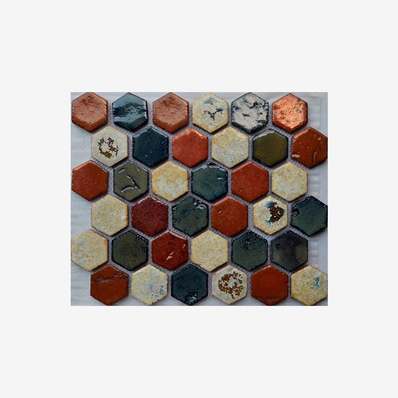 Glazed Terracotta Hexagon Mosaic Arvex