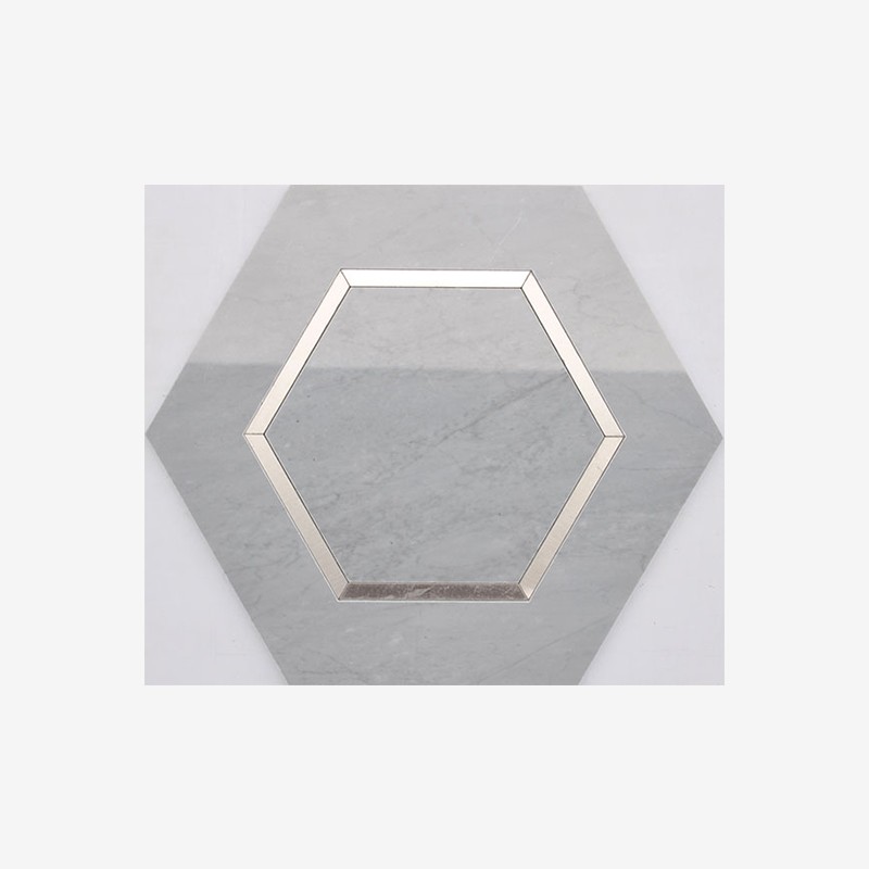 Hexagon Tiles With Metal Inlays Arvex