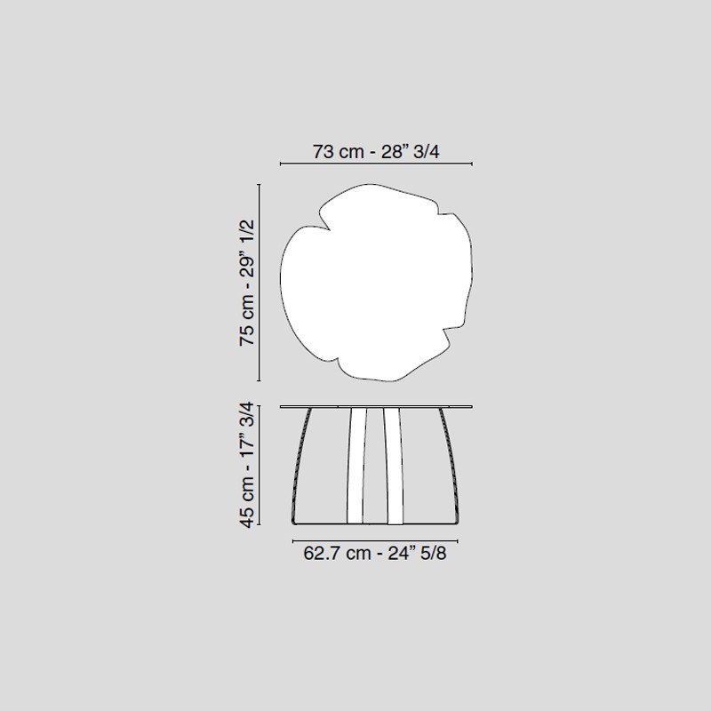 Small Table Andy Iron Big  - VG 
