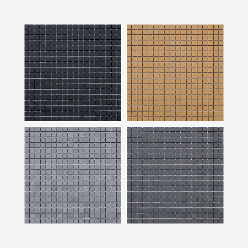 Through Body Unglazed Porcelain Mosaics Mesh Mounted  - Arvex 