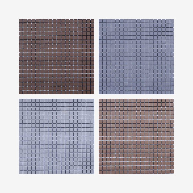 Through Body Unglazed Porcelain Mosaics Mesh Mounted  - Arvex 