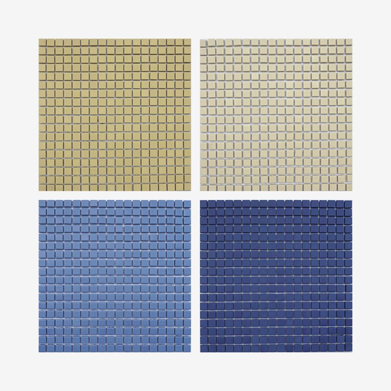 Through Body Unglazed Porcelain Mosaics Mesh Mounted  - Arvex 