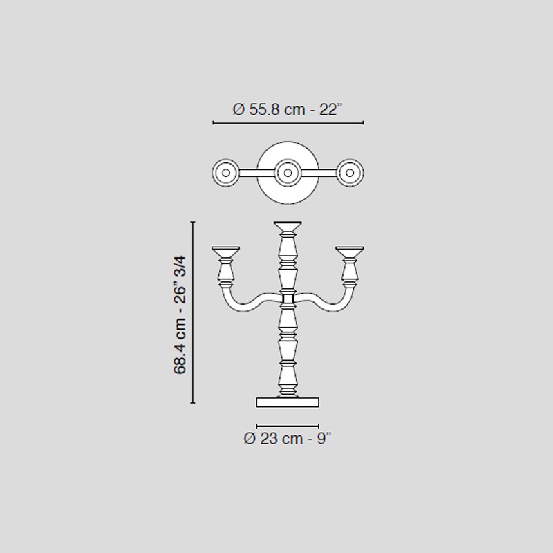 Candleholder Luxury X 3  - VG 