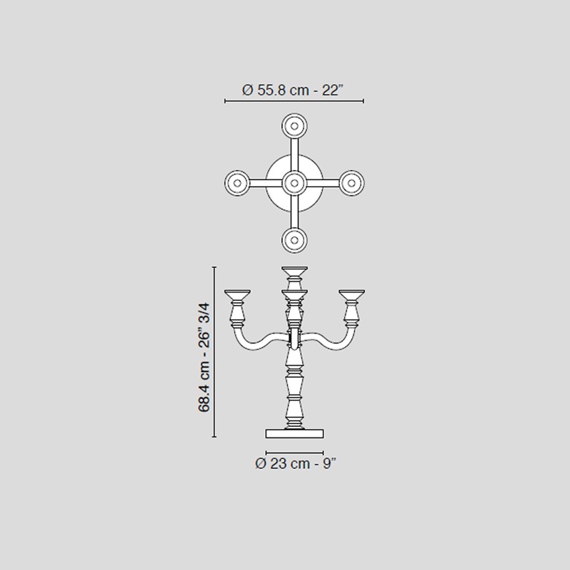 Candleholder Luxury X 5  - VG 