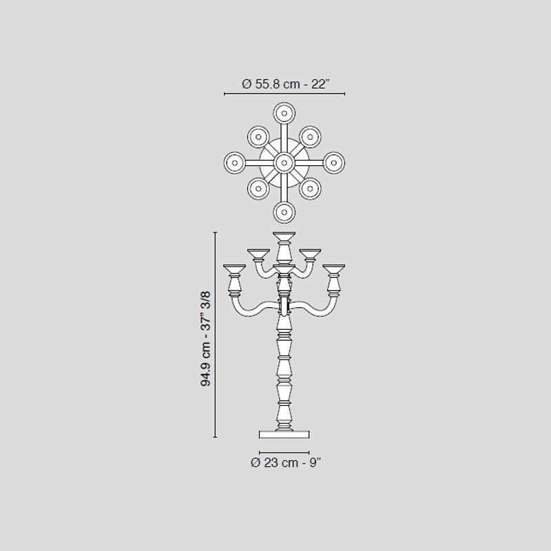 Candleholder Luxury X 9  - VG 