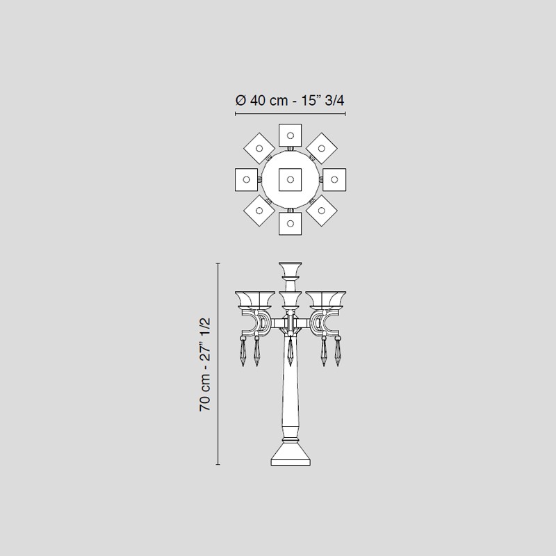 Candleholder Nefertari X 9  - VG 