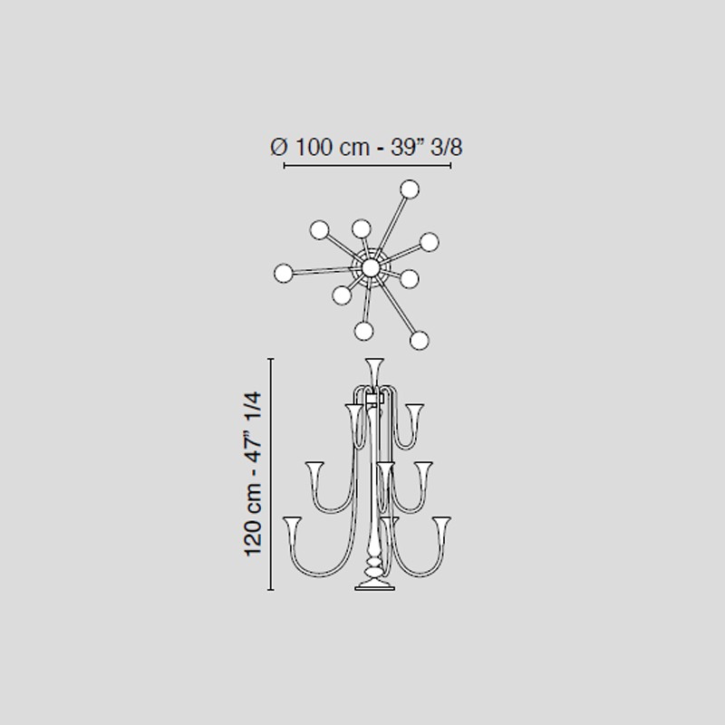 Candleholder Octopus X 10  - VG 