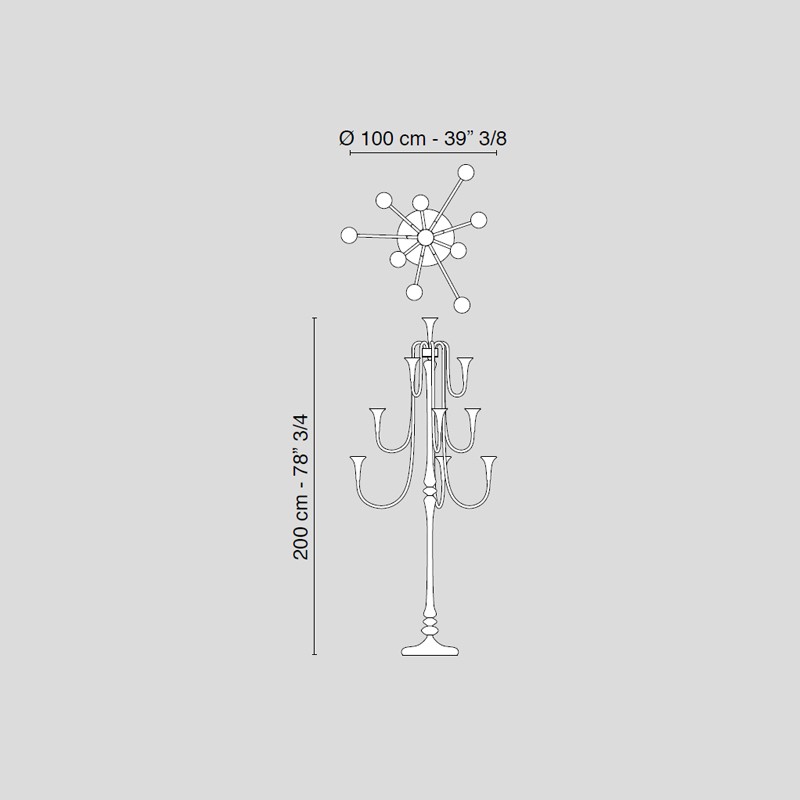 Candleholder Octopus X 13  - VG 