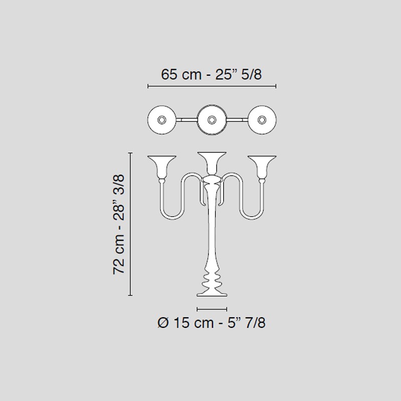 Candleholder Royal X 3  - VG 