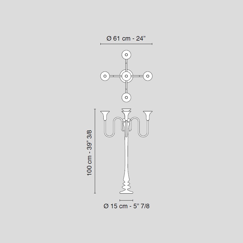Candleholder Royal X 5  - VG 