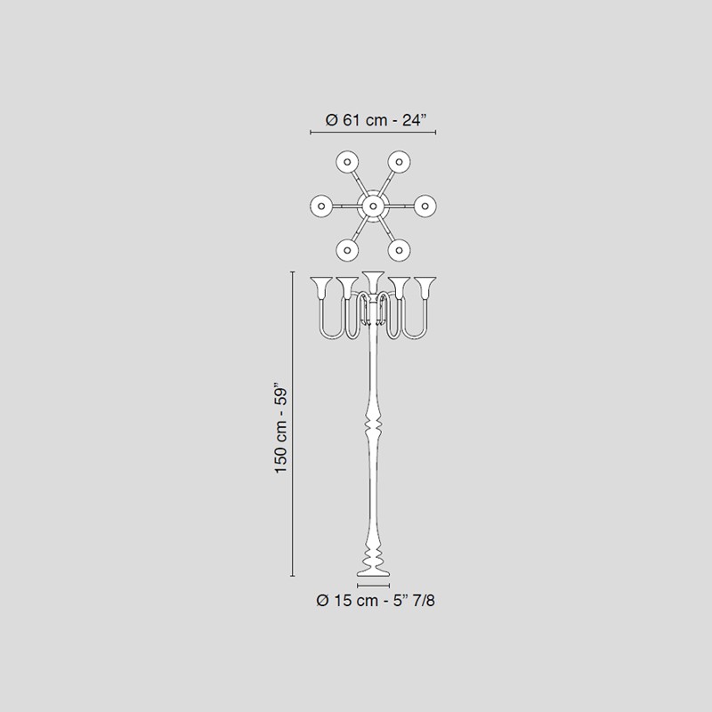 Candleholder Royal X 7  - VG 