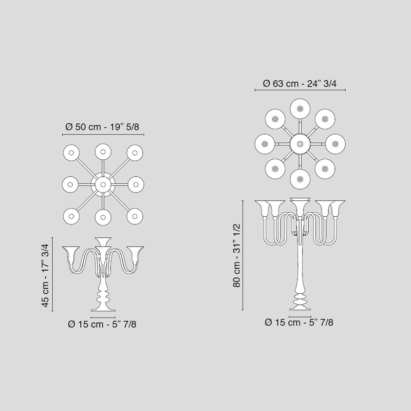 Candleholder Royal X 9  - VG 
