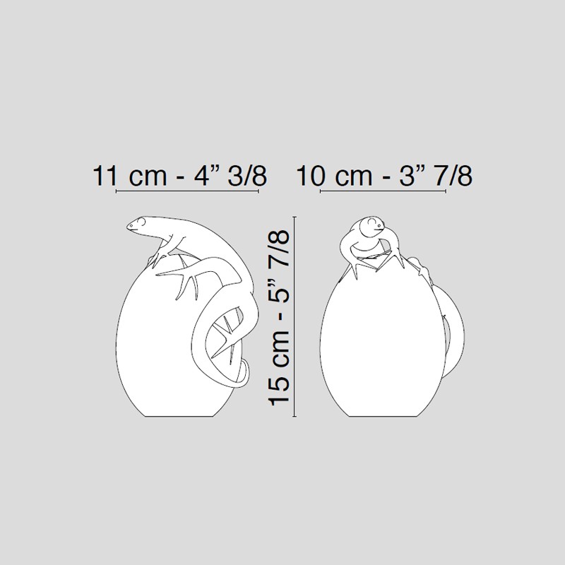 Small Egg With Gecko  - VG 
